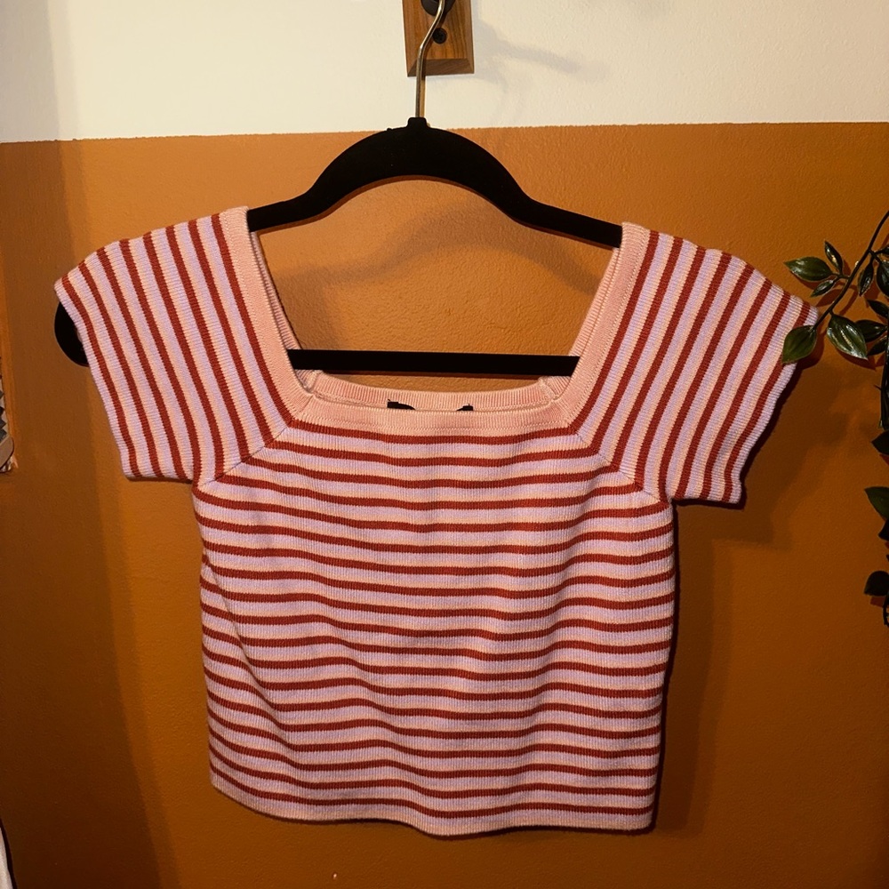 Knit striped shirt